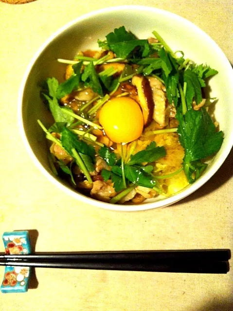 今日の料理八月号より、カレーきつね丼|Mizueさん