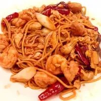 Chicken & Prawn Kung Pao Noodle|aline chandraさん