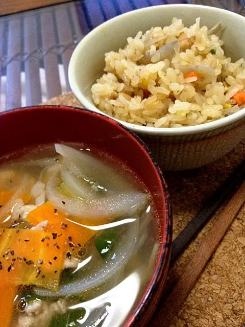 かやくご飯とすましけんちん汁|cocoさん