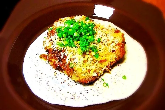 チキンの香草パン粉焼き マスタードソース  Mustard sauce grilled herb chicken crumbs|sawaさん