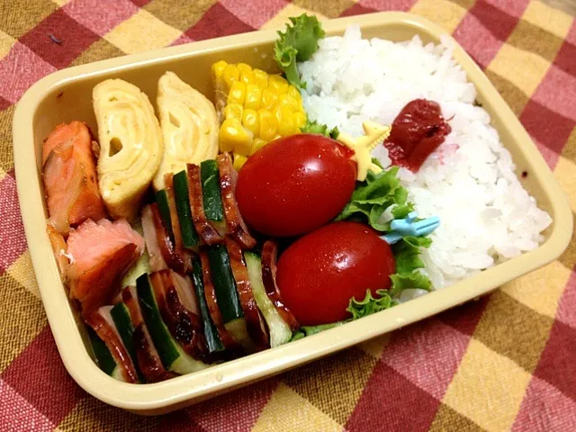 今日の息子のお弁当☆焼豚～♪|satomiさん