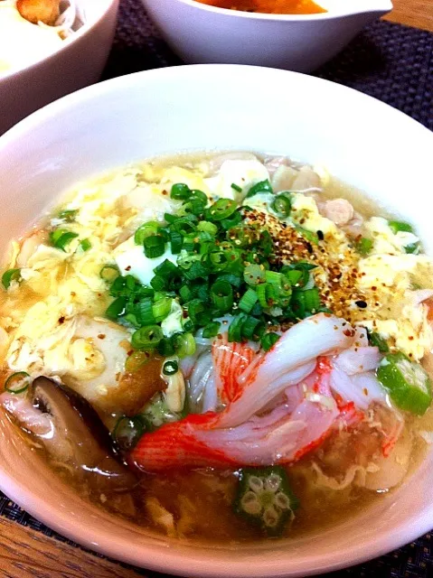 鶏とちくわの餡かけ煮麺|suzuchan🐶さん