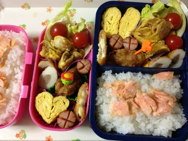 Snapdishの料理写真:通学弁当&パパ弁当|marinaさん