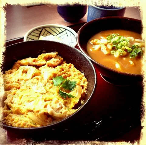 ミニ親子丼&ミニカレーうどん|yasukoさん