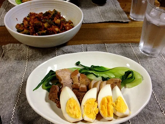 豚の角煮 ゴーヤとコンビーフのチリコンカン|あゆみさん