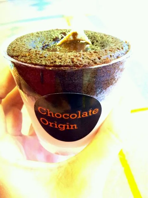 Ice cream with cake & oozing chocolate lava. Combi of hot & cold...|Cjkさん