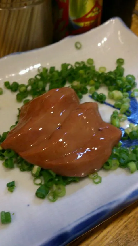 食べかけ…。【鶏のレバ刺】|うめロクさん