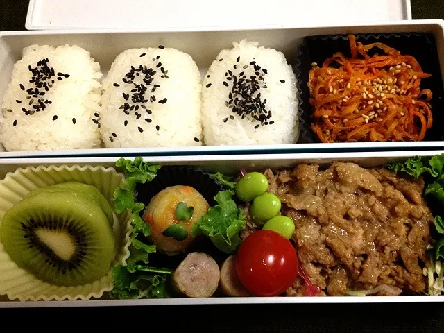 Snapdishの料理写真:しょうが焼き弁当|みやさん