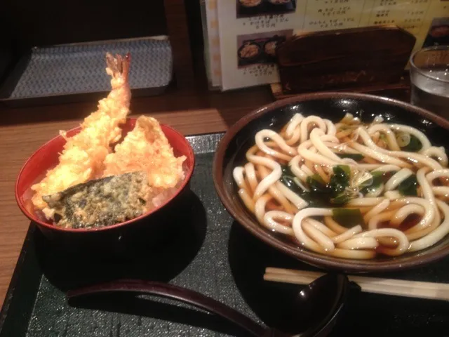 うどん＆ミニ天丼|ナガマンさん