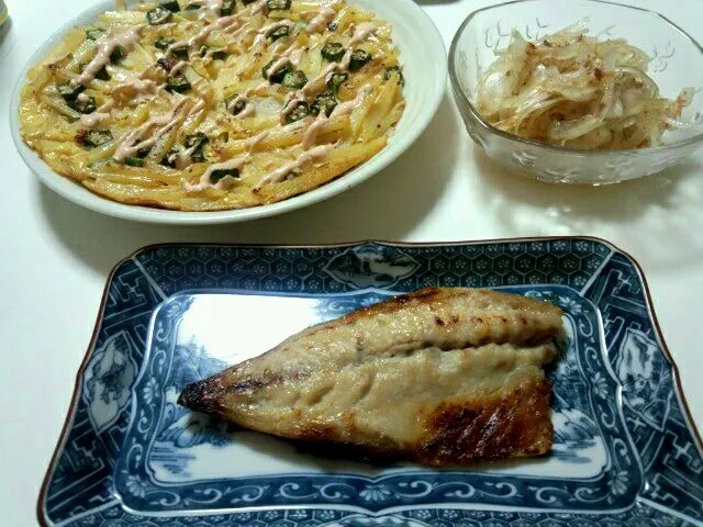 鯵の西京麹味噌漬け　和風スパニッシュオムレツ|marikoさん