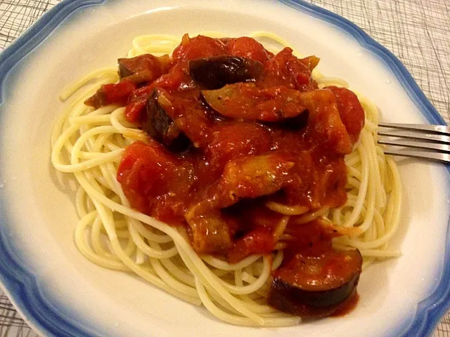 Eggplant Tomato spaghetti|joeysengさん