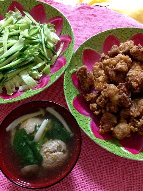 唐揚げ＆肉団子コンソメスープ|じゅらちゃんさん