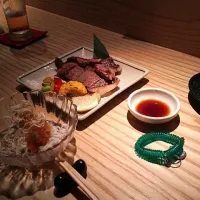 Snapdishの料理写真:ステーキとしらすおろし|さくさん