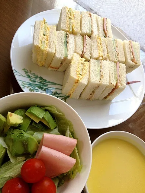 Sandwiches and Avocado Salad|akari matsudaさん