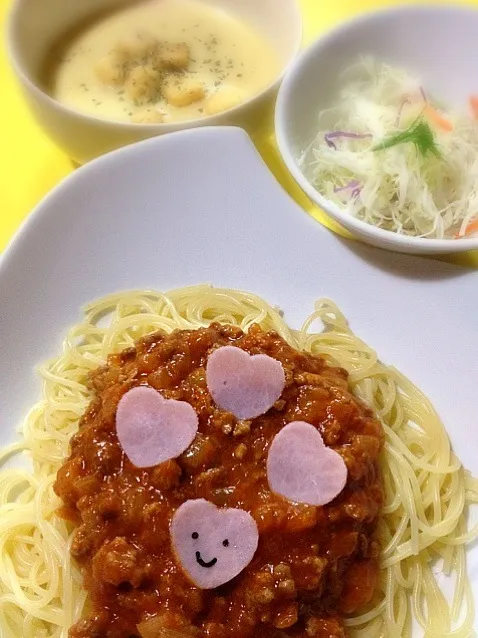 ミートソースパスタ|よにゃりさん