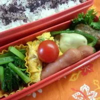 Snapdishの料理写真:ピーマンの肉詰め弁当(おかずアップ)|うさっちさん