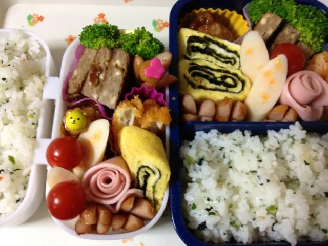 Snapdishの料理写真:体育祭(中学)弁当&パパ弁当|marinaさん