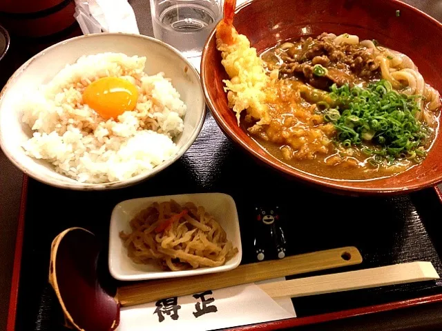 玉定食を、エビ天カレーうどんで。|大阪カレー部長さん