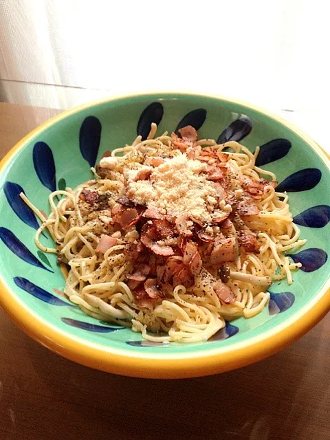 Bacon & Mushrooms Cream Pasta|akari matsudaさん