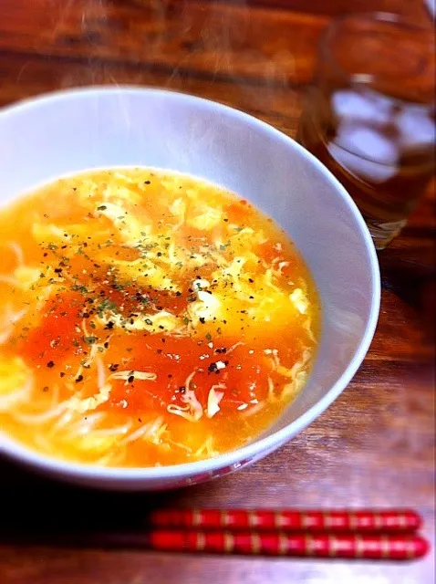 トマトのサンラータン風煮麺|れなさん