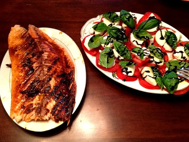 Grilled Salmon and Captese Salad|Dawn Sticklenさん