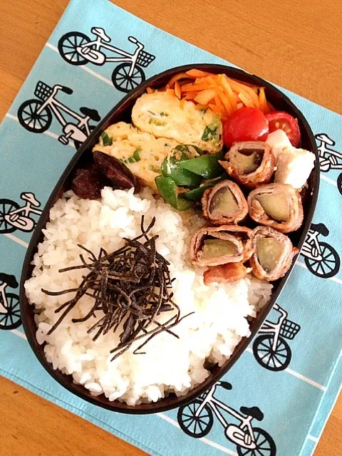 茄子の豚肉巻き弁当|nekoさん