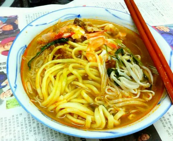 prawn noodle soup from Johor Bahru, M' sia|genさん