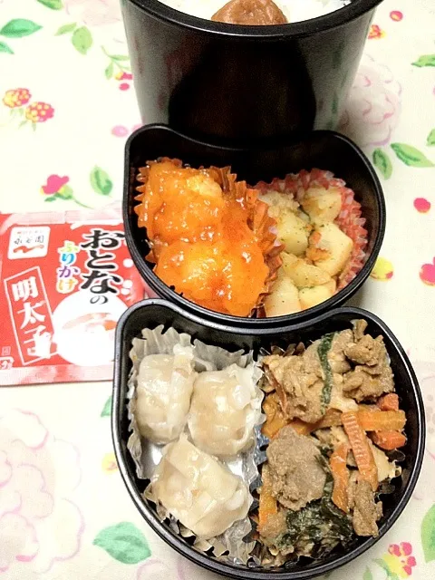 Snapdishの料理写真:高３男子の本日のお弁当。私の担当は、詰めただけ。(^_^;)  #obentou   #obento   #bentou    #bento  #gohan|Takashi H.さん