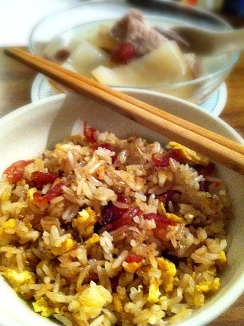 fried rice with melon soup|karen limさん