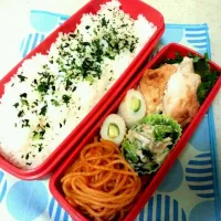 Snapdishの料理写真:ささみの明太子焼き弁当|うさっちさん