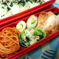 Snapdishの料理写真:ささみの明太子焼き弁当(おかずアップ)|うさっちさん