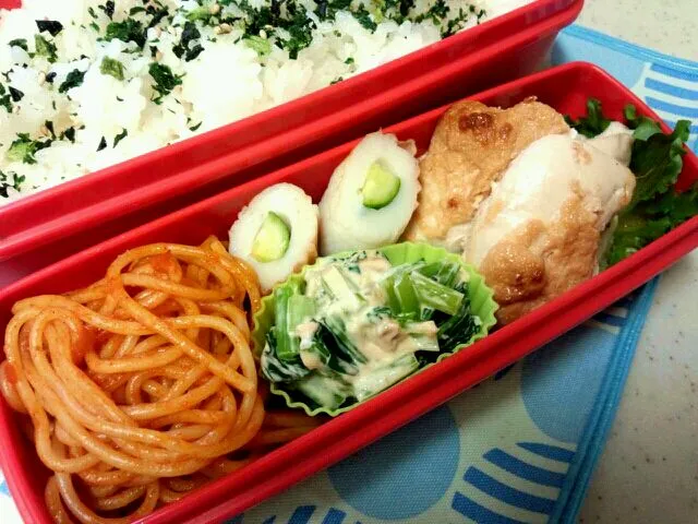 Snapdishの料理写真:ささみの明太子焼き弁当(おかずアップ)|うさっちさん