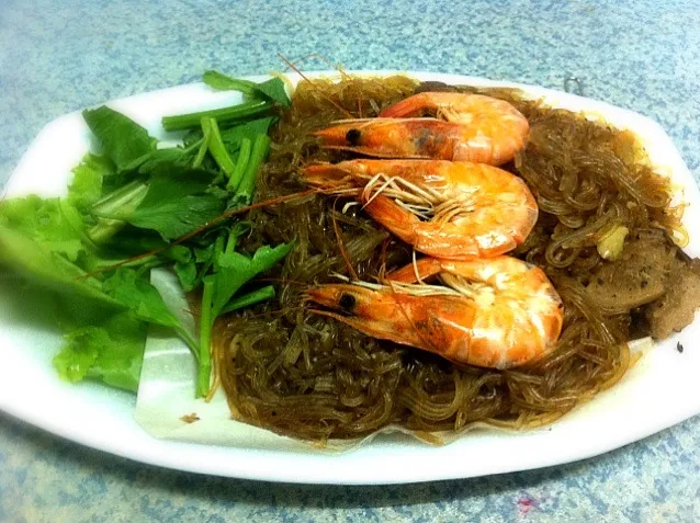 海老&春雨ハーブ蒸し/กุ้งอบวุ้นเส้น|Patraさん