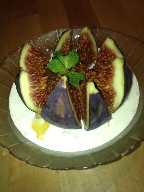 cottage cheese, fig, honey|Generaalさん