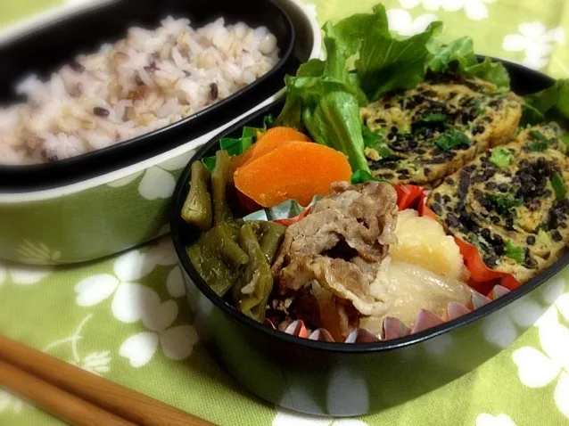 ひじきの玉子焼き＆肉じゃがのお弁当|izさん