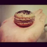 Snapdishの料理写真:Homemade cookies and cream macarons|Jasmine U.さん