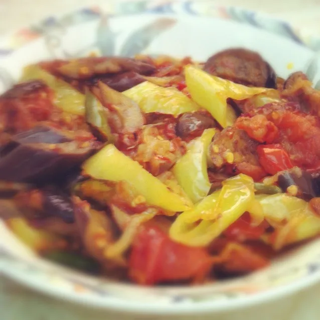 sweet & sour aubargin wiv cappsicum 🍲|Shazmaさん