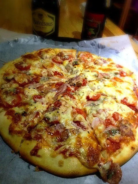 European sausage pizza|lunayaさん