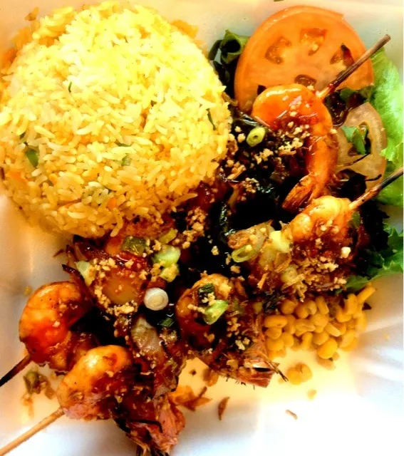 Spicy #Shrimp Skewers with Fried #Rice from ChaO2|sooprcoolchicaさん