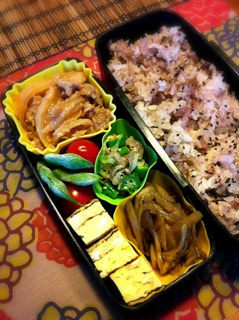 Snapdishの料理写真:生姜焼き弁当♪|まりさん