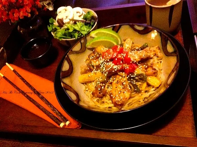 This is my Spicy Lime and Black Pepper Chicken Chow Mein❤|Taste-New Americanさん