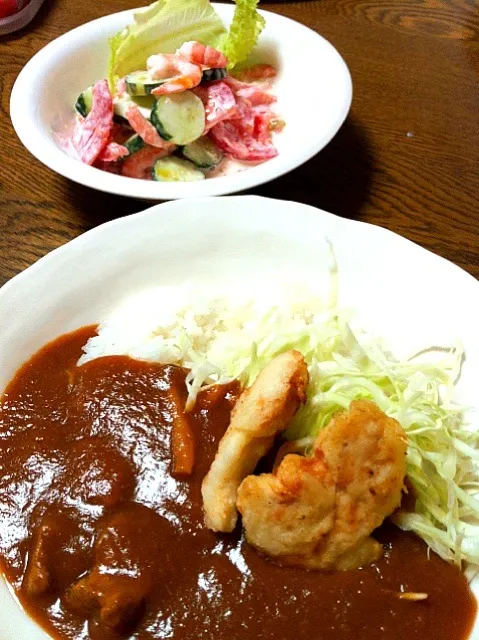 カレーライス  ささみ揚げのせ|nonさん