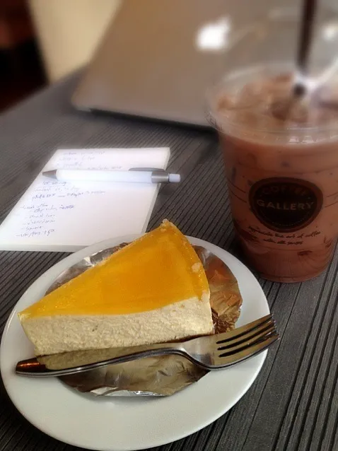 passion fruit cheese cake with iced chocolate|Tunaさん