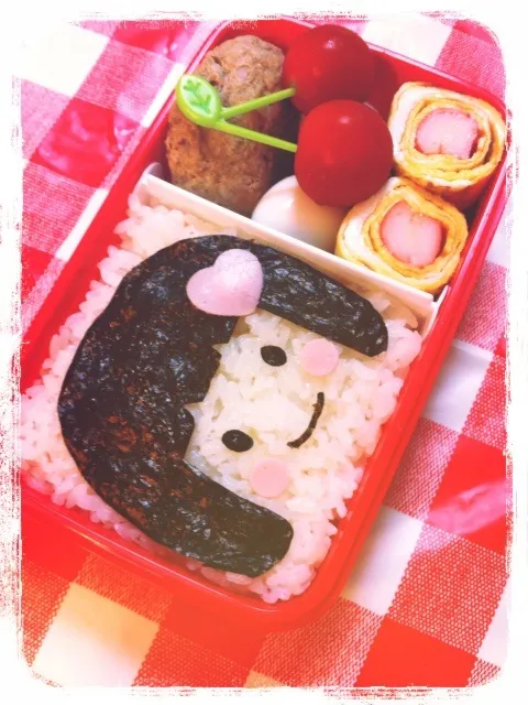 Snapdishの料理写真:おかっぱ女の子のお弁当|shufumichiさん