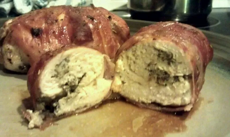 Snapdishの料理写真:Prosciutto Wrapped Chicken Breasts stuffed with Mushrooms and Garlic|Tanya Fernandezさん