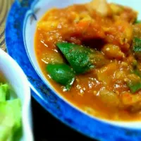 チキンと野菜のトマト煮・サラダ|ひろみさん