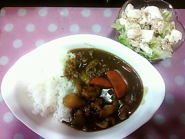 カレー&ツナ豆腐サラダ|クラキティさん