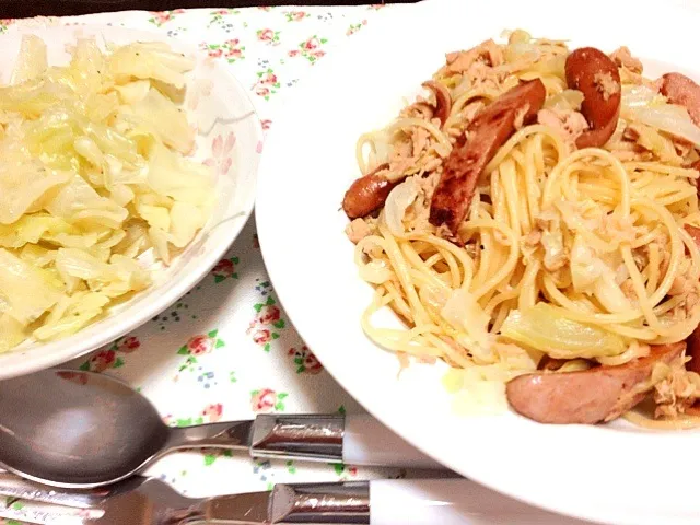 Snapdishの料理写真:キャベツとツナのパスタ|kozueさん