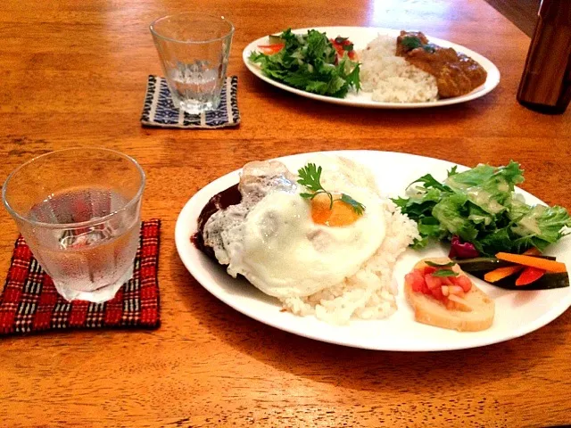 ハンバーグプレート&チキンカレー|ａｉさん