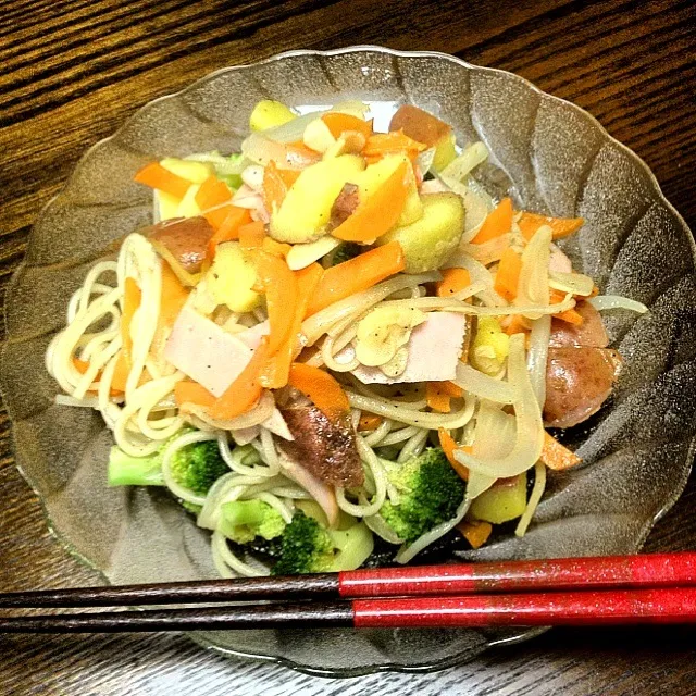 中華風焼きそうめん|🍎さん